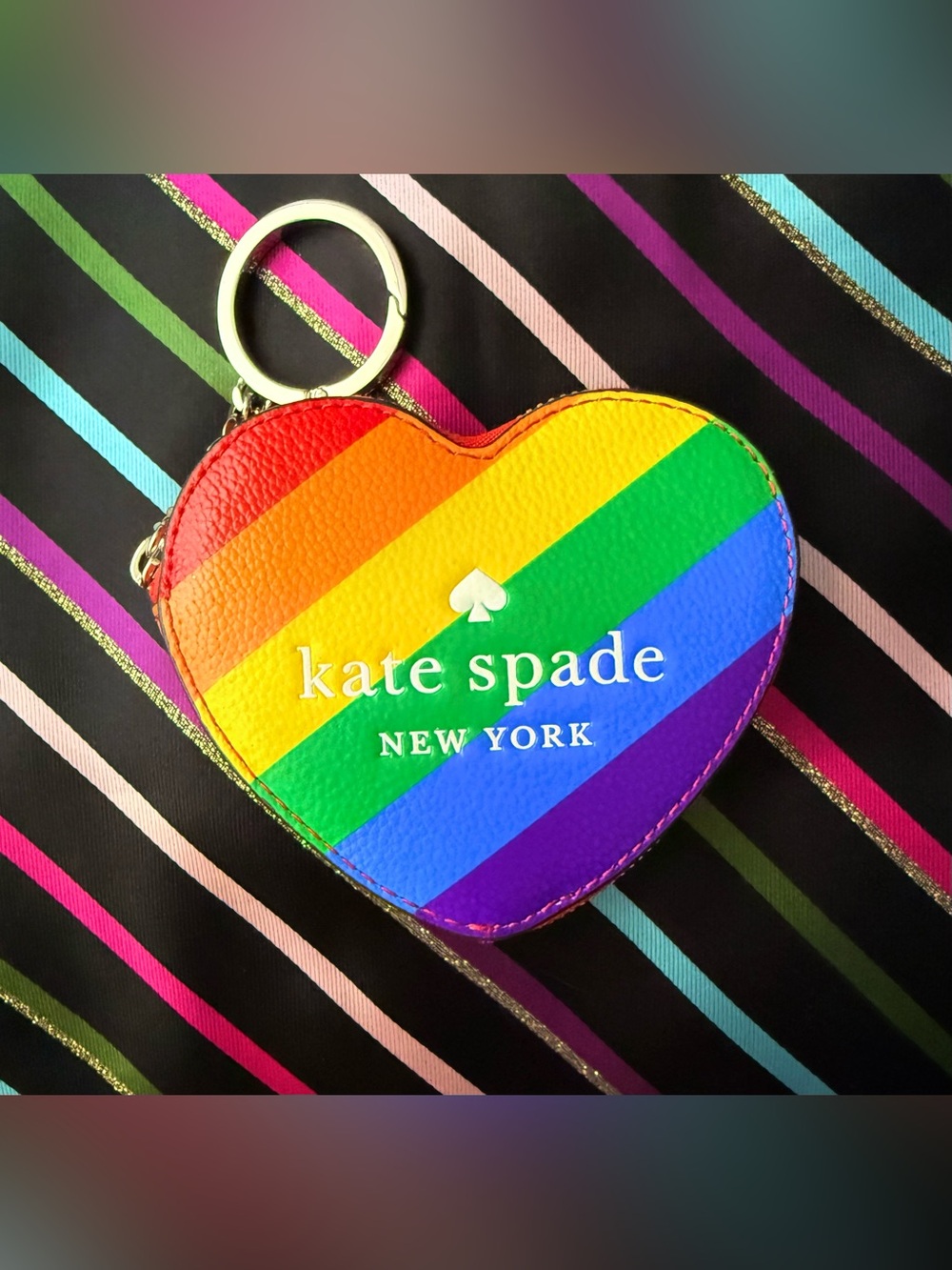 Kate Spade Love Shack All Love Rainbow Heart Coin Purse